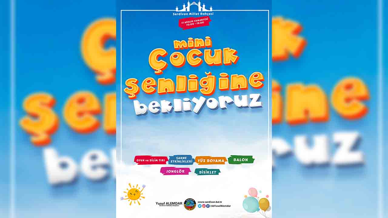 Çocuklar Serdivan Millet Bahçesi’nde buluşuyor