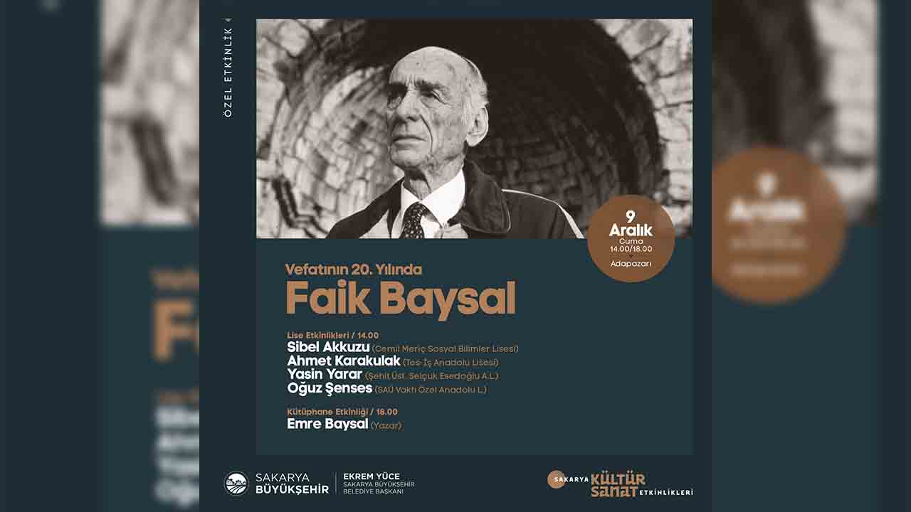 Vefatının 20. yılında Faik Baysal konuşulacak