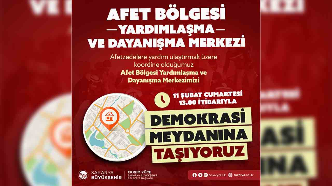 Büyükşehir: “Yardım merkezimizi Demokrasi Meydanı’na taşıyoruz”